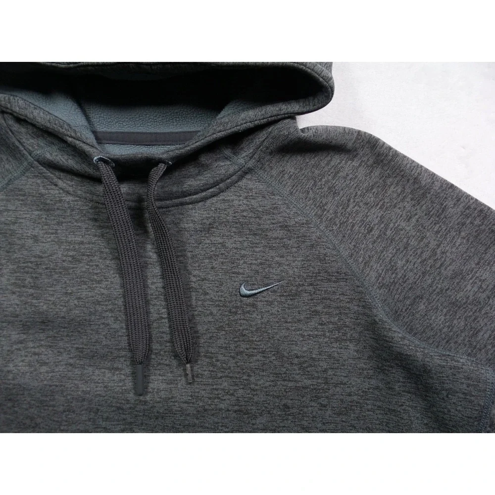 Nike‎ Sweatshirt Womens Size Medium Gray Therma-Fit Pullover Hooded Fleece